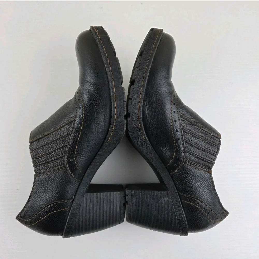 B.O.C.‎ Sorla Block Heel Black Pebble Leather Slip On Stretch Ankle Booties 8 - Picture 6 of 10